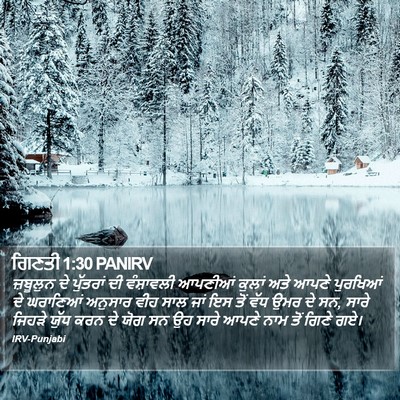 ਗਿਣਤੀ 1:30 PANIRV Bible Verse Image