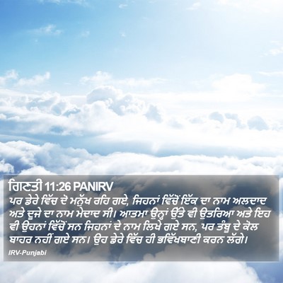 ਗਿਣਤੀ 11:26 PANIRV Bible Verse Image