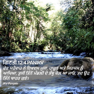 ਗਿਣਤੀ 12:4 PANIRV Bible Verse Image