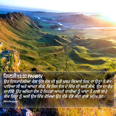 ਗਿਣਤੀ 13:32 PANIRV Bible Verse Image