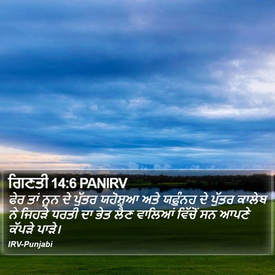 ਗਿਣਤੀ 14:6 PANIRV Bible Verse Image