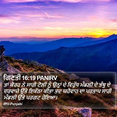 ਗਿਣਤੀ 16:19 PANIRV Bible Verse Image