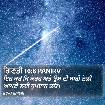 ਗਿਣਤੀ 16:6 PANIRV Bible Verse Image