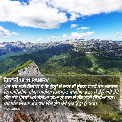 ਗਿਣਤੀ 18:11 PANIRV Bible Verse Image