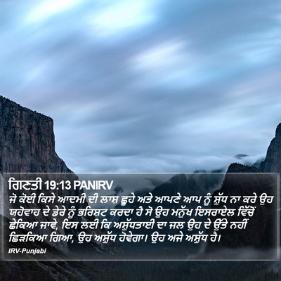 ਗਿਣਤੀ 19:13 PANIRV Bible Verse Image