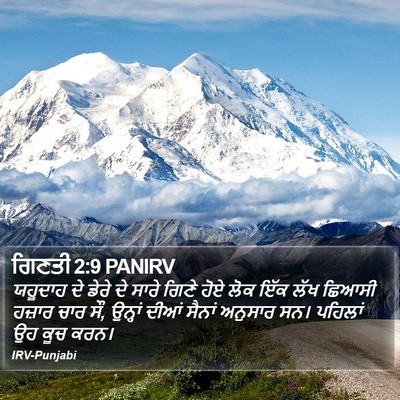 ਗਿਣਤੀ 2:9 PANIRV Bible Verse Image