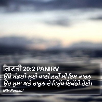 ਗਿਣਤੀ 20:2 PANIRV Bible Verse Image