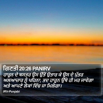 ਗਿਣਤੀ 20:26 PANIRV Bible Verse Image