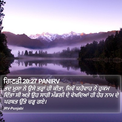 ਗਿਣਤੀ 20:27 PANIRV Bible Verse Image