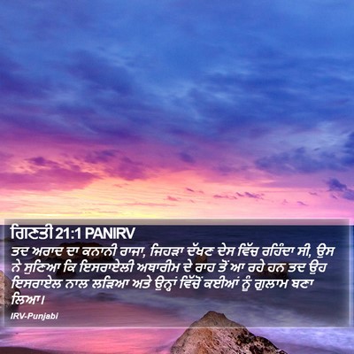 ਗਿਣਤੀ 21:1 PANIRV Bible Verse Image