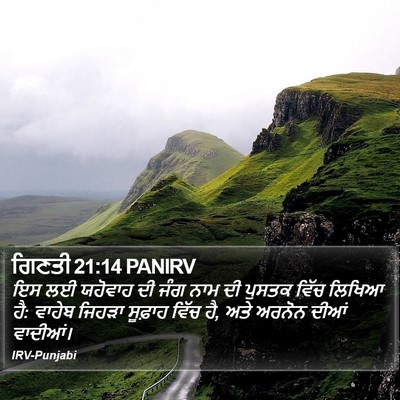 ਗਿਣਤੀ 21:14 PANIRV Bible Verse Image