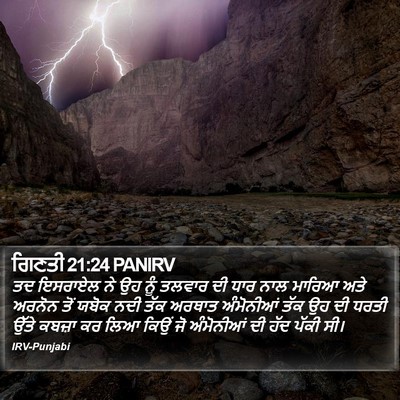 ਗਿਣਤੀ 21:24 PANIRV Bible Verse Image