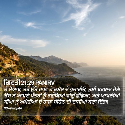 ਗਿਣਤੀ 21:29 PANIRV Bible Verse Image