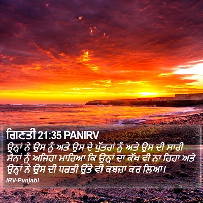 ਗਿਣਤੀ 21:35 PANIRV Bible Verse Image