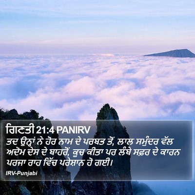 ਗਿਣਤੀ 21:4 PANIRV Bible Verse Image