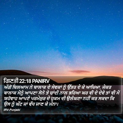 ਗਿਣਤੀ 22:18 PANIRV Bible Verse Image