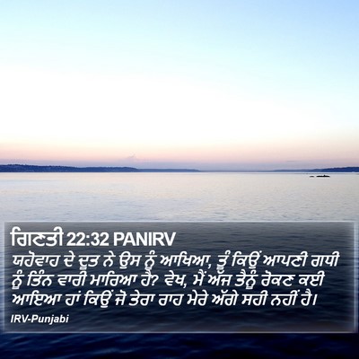 ਗਿਣਤੀ 22:32 PANIRV Bible Verse Image