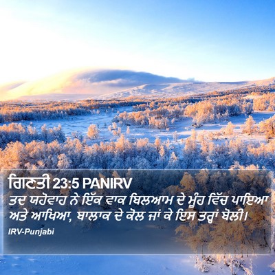 ਗਿਣਤੀ 23:5 PANIRV Bible Verse Image