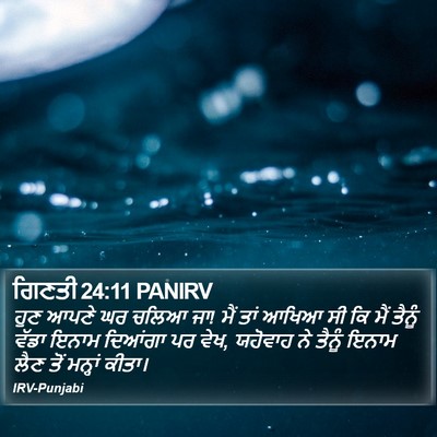 ਗਿਣਤੀ 24:11 PANIRV Bible Verse Image