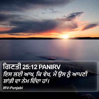 ਗਿਣਤੀ 25:12 PANIRV Bible Verse Image