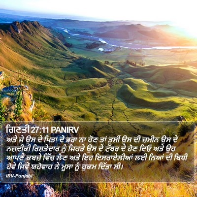 ਗਿਣਤੀ 27:11 PANIRV Bible Verse Image