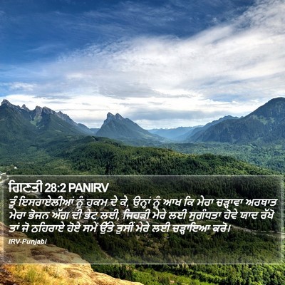 ਗਿਣਤੀ 28:2 PANIRV Bible Verse Image