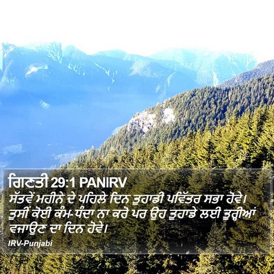 ਗਿਣਤੀ 29:1 PANIRV Bible Verse Image