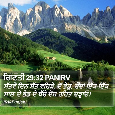 ਗਿਣਤੀ 29:32 PANIRV Bible Verse Image