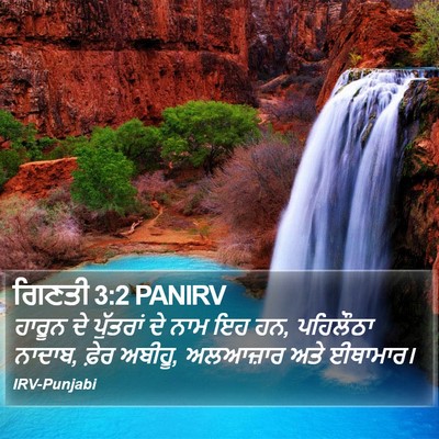 ਗਿਣਤੀ 3:2 PANIRV Bible Verse Image
