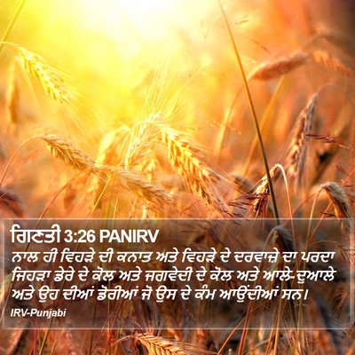 ਗਿਣਤੀ 3:26 PANIRV Bible Verse Image