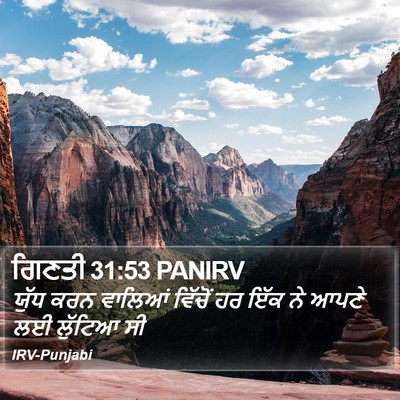 ਗਿਣਤੀ 31:53 PANIRV Bible Verse Image