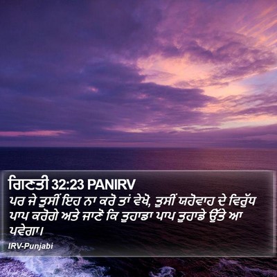 ਗਿਣਤੀ 32:23 PANIRV Bible Verse Image