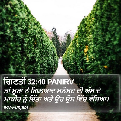ਗਿਣਤੀ 32:40 PANIRV Bible Verse Image