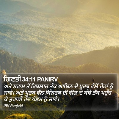 ਗਿਣਤੀ 34:11 PANIRV Bible Verse Image
