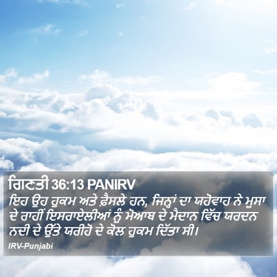 ਗਿਣਤੀ 36:13 PANIRV Bible Verse Image