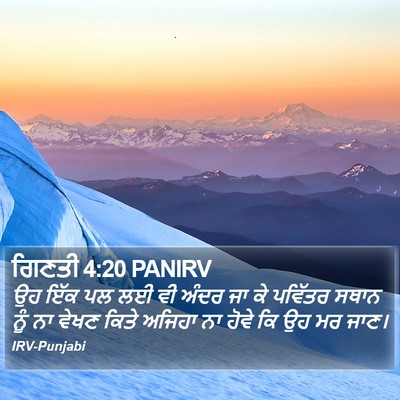 ਗਿਣਤੀ 4:20 PANIRV Bible Verse Image
