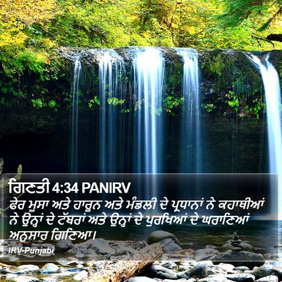 ਗਿਣਤੀ 4:34 PANIRV Bible Verse Image