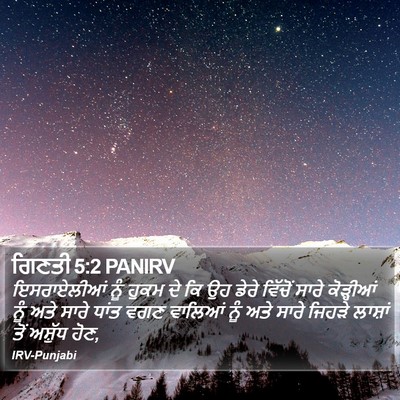 ਗਿਣਤੀ 5:2 PANIRV Bible Verse Image