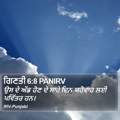 ਗਿਣਤੀ 6:8 PANIRV Bible Verse Image