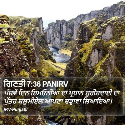 ਗਿਣਤੀ 7:36 PANIRV Bible Verse Image