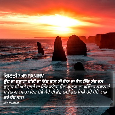 ਗਿਣਤੀ 7:49 PANIRV Bible Verse Image