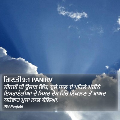 ਗਿਣਤੀ 9:1 PANIRV Bible Verse Image