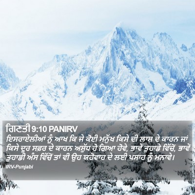 ਗਿਣਤੀ 9:10 PANIRV Bible Verse Image