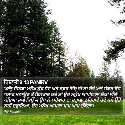 ਗਿਣਤੀ 9:13 PANIRV Bible Verse Image