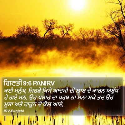 ਗਿਣਤੀ 9:6 PANIRV Bible Verse Image