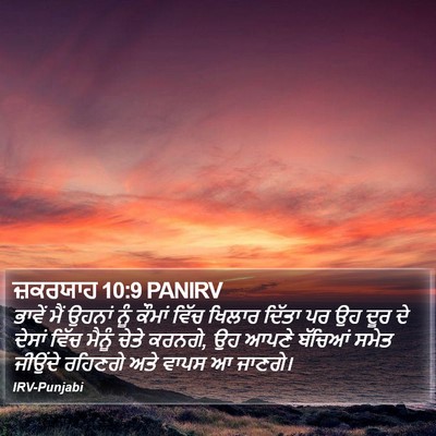 ਜ਼ਕਰਯਾਹ 10:9 PANIRV Bible Verse Image