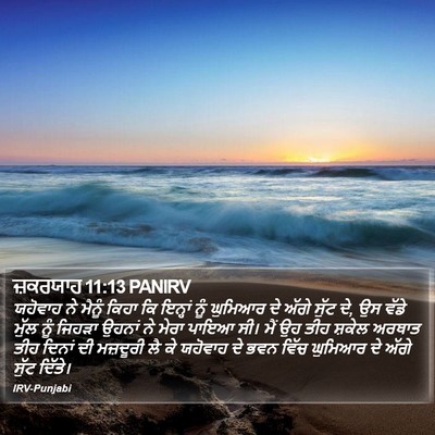 ਜ਼ਕਰਯਾਹ 11:13 PANIRV Bible Verse Image