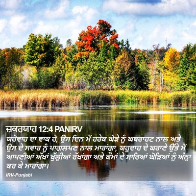 ਜ਼ਕਰਯਾਹ 12:4 PANIRV Bible Verse Image