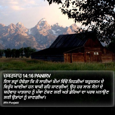 ਜ਼ਕਰਯਾਹ 14:16 PANIRV Bible Verse Image