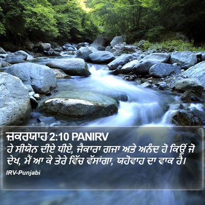ਜ਼ਕਰਯਾਹ 2:10 PANIRV Bible Verse Image